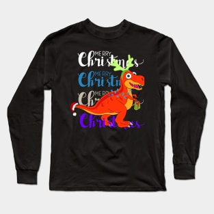 DIno Christmas Long Sleeve T-Shirt